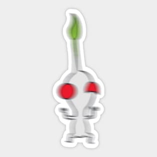 white pikmin's unbridled rage Sticker